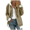 thumbnail image 2 of Yuwull Women'S Long Sleeve Full Zip Soft Warm Fleece Jacket, 2 of 5