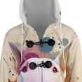 thumbnail image 4 of Bull Terrier Portrait Watercolor Vintage Retro Styles All Over Print 3D Hooded Duffle Toggle Coat Bully Dog Lovers Gifts Idea - 00001, 4 of 6