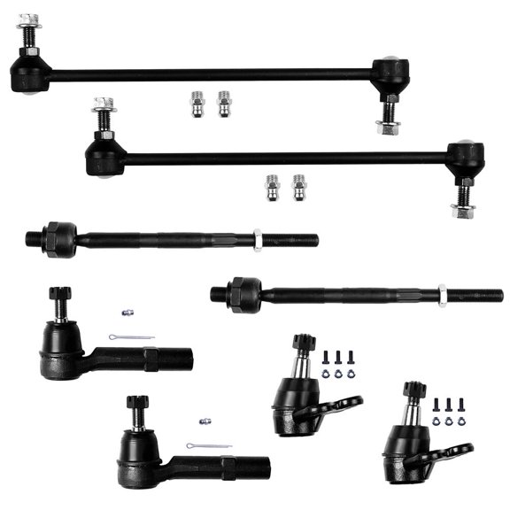 SCITOO 8pcs Front Suspension Kit Inner Outer Tie Rod End Sway Bar End Link Lower Ball Joint Replacement For Buick Enclave For Chevy Traverse For GMC Acadia For GMC Acadia Limited For Saturn Outlook