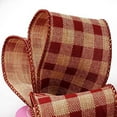 thumbnail image 4 of Burgundy Gingham Ribbon Wired Burlap - 2 1/2 Inch x 10 Yards, Easter, Spring, Valentine's Day, Mother's Day, Wedding Decor, Rustic Farmhouse, Wreath, Gift Wrapping, Garland, Bows, DIY Crafts, Picnic, 4 of 4