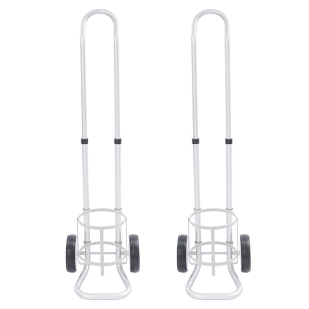 Oxygen Cylinder Cart, 2PCS Oxygen Tank Cart Dolly, Oxygen Cylinder Cart Trolley with Adjustable Handle