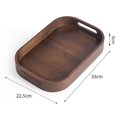 thumbnail image 2 of Tea Tray Small Tea Cup Storage Plate Solid Bamboo Tea Plate M, 2 of 5