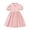 Pink, variant on Auroural Toddler Girl Clothes 4T Children's Striped Lapel Short Sleeved Dress Girls' Summer Casual And Comfortable Dress 4-5 Years