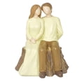 thumbnail image 3 of Estatua de pareja enamorada, mini figura, escultura, recuerdo, centro de mesa, decoración del hogar Joven pareja sentada, 3 of 9