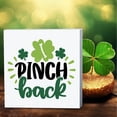 thumbnail image 6 of Zomyto 5"x5" Farm house Spring Lucky Wooden Box Sign Funny March Desk Decor Rustic Decorative Wood Block Plaque St Patrick's Day Decor, 6 of 6