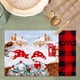 thumbnail image 4 of Mantel individual navideño a cuadros rojos, decoración de mesa de 35 x 45 cm, mantel de tela suave con estampado de Papá Noel | Decoración festiva para cocina, comedor y hogar, ideal para Navidad y, 4 of 6
