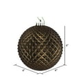 thumbnail image 2 of Vickerman 4" Gunmetal Durian Glitter Ball Ornament, 6 per Bag, 2 of 3