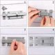 thumbnail image 5 of 2 Pack Stainless Steel Door Latches Door Bolts Sliding Bolts Surface Mounted Slide Bolt For Indoor And Outdoor, 2 Inches, 5 of 5