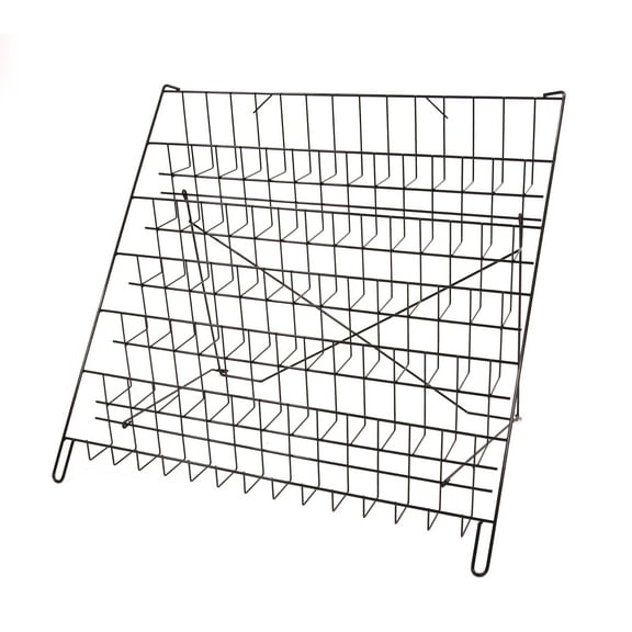 SSWBasics 6-Tier Black Wire Countertop Rack - 22"H x 29½”W x 18"D - Magazine Display