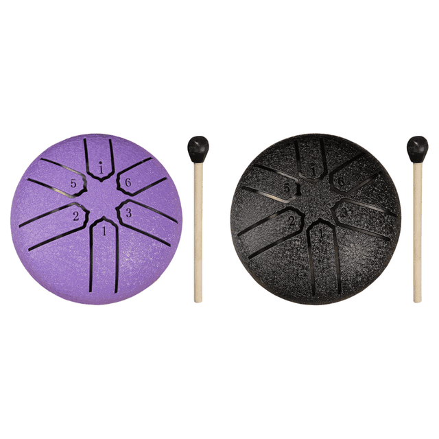 Tambor Lluvia 3 Pulgadas Y 6 Notas para Exterior Lengua Acero Yoga () Morado