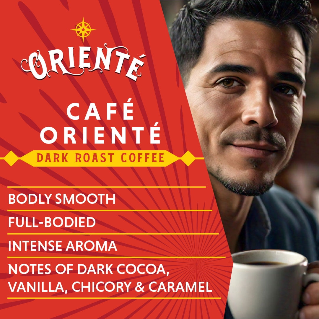 Oriente Cuban Coffee Roasters, Dark Roast Cuban Coffee Pods, Compatible w/ K-Cup Brewers, 50ct