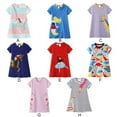 thumbnail image 3 of GYRATEDREAM Little Girls Summer Cotton Short Sleeve Dresses T-Shirt Casual Cartoon Dress Outfit 2-7 Years, 3 of 7