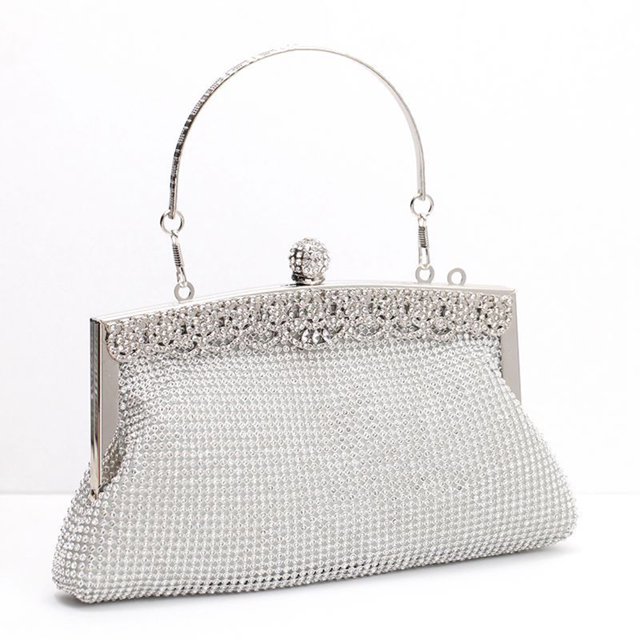 Bolsa de noche con diamantes de imitación para fiesta de bodas, de mano con diamantes de imitación, de mano brillante Tmvgtek Para Estrenar