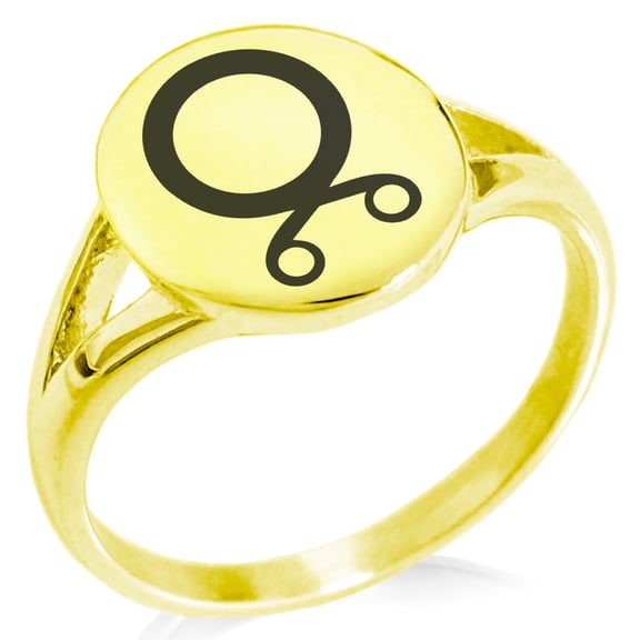Stainless Steel Troll Cross Viking Norse Minimalist Oval Top Polished Statement Signet Ring