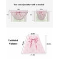 thumbnail image 5 of Pink Bow Sheer Waterfall Valance Curtains for Window, Cute Watercolor Girls Cartoon Luxury Rod Pocket Sheer Topper Swag Curtains for Living Room, Kitchen 38.5"W x 47.2"L, 1 Panel, 5 of 7
