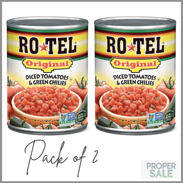 ROTEL Original Diced Tomatoes and Green Chilies, 10 oz ( PACK OF 2 )
