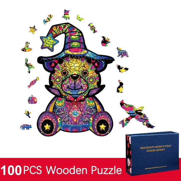 Casse-tête personnalisé pour famille monoparentale ours, souvenir de famille en bois personnalisé pour maman et bébé ours, cadeau d'anniversaire pour papa, cadeaux pour la fête des pères - France