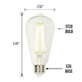 thumbnail image 4 of Westinghouse Lighting  6.5-Watt (60-Watt Equivalent) Clear ST20 Dimmable Filament LED Light Bulb, Medium Base, 6 Pack - 6-Pack, 4 of 5