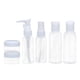 thumbnail image 1 of BRIGHTFUFU 6pcs botellas de viaje portátiles Set recipiente de botella de Spary recargable para la loción de baño de champú (color de la cubierta al azar, botella transparente), 1 of 7
