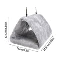 thumbnail image 2 of 10 Inch Parrot Hammock Hanging Bird Nest Plush Triangular Bed for Cage Warm Winter Sleeping Hut for Small Finches and Parakeets in Pink, 2 of 2