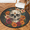 Multicolour 1, variant on CURLYOOT Round Rug 3ft Sugar Flower Skull Area Rug, Washable Circle Mat Non Slip Floor Carpet Mat, Floral Gothic Soft Indoor Rugs for Entryway Living Room Dining Room Bedroom