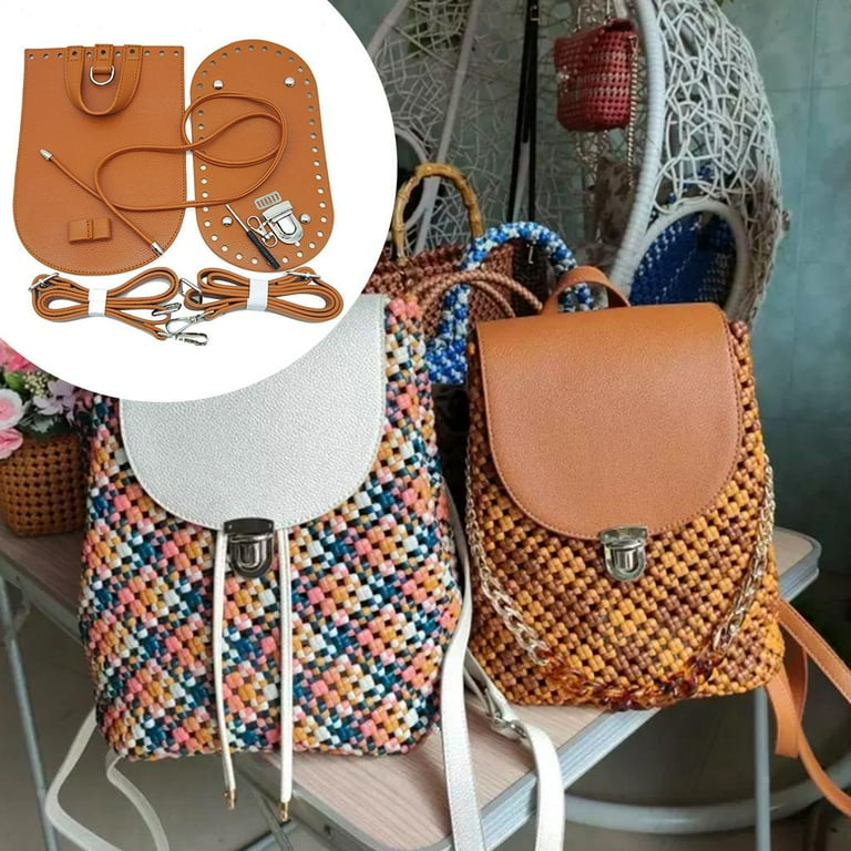 WADORN 39pcs DIY PU Leather Shoulder Bag Making Set Knitting