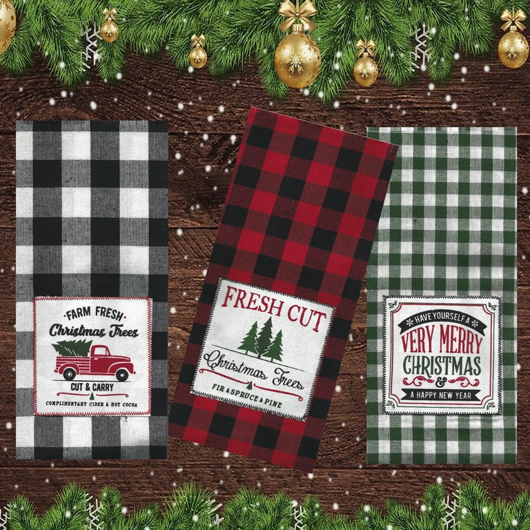 Christmas Tree Farm Kitchen Towels, Set of 3