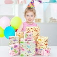 thumbnail image 6 of Gleam Adorn Dinosaur Wrapping Paper Rolls - 3 Rolls 17" x 120" Pink Dinosaur Wrapping Paper Rolls for Baby Girls Birthday Holiday Wrapping Paper Kids Dino Gift Wrap with Cutting Line, 6 of 16