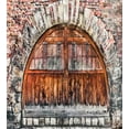 thumbnail image 3 of Rustic Duvet Cover Set, Photograph of a Brick Stone Ramp Art with Oval Door with Dated Materials Art, Decorative 3 Piece Bedding Set with 2 Pillow Shams, Queen Size, Brown and Grey, by Ambesonne, 3 of 3