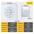 thumbnail image 2 of 4"6" Electric Exhaust Fan Toilet Powerful Mute Extractor Household Wall Kitchen Inbline Duct Fan Ventilation Fan ,High-Efficiency, 2 of 7