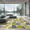 thumbnail image 2 of ODIKA 8'x10' Washable Area Rug Non-Shedding, Easy Care, Green Gray Geometric Decorative Contemporary Artistic with Abstract Motifs for King Size Bedroom Under Bed, Master Suite, 2 of 7