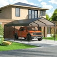 thumbnail image 6 of Polar Aurora 12ft x 20ft x 8.5ft Metal Carport with Enhanced Base,Portable Car Tent for Outdoor, 6 of 8