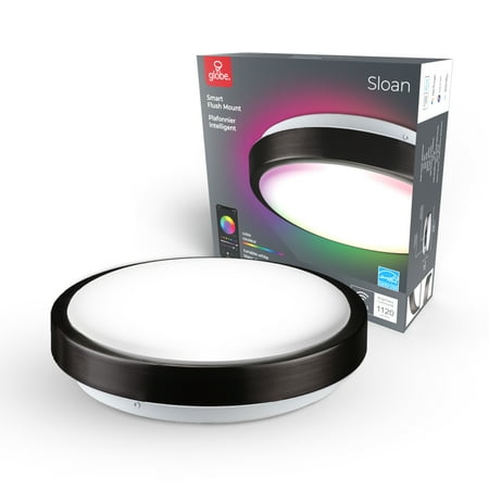 

Globe Electric 10.4 Modern Bronze Flush Mount Light With Shades