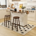 thumbnail image 2 of Kitchen Island Cart with Foldable Tabletop, Mobile Breakfast Bar on Wheels with Wood Top and Storage, 2 of 10