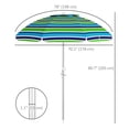 thumbnail image 3 of Outsunny 6' Portable Beach Umbrella with Sand Anchor Tilt Bag Multicolour, 3 of 10
