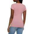 thumbnail image 2 of Womens Basic V Neck Short Sleeve Tee, 2 of 2