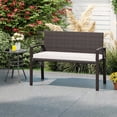 thumbnail image 2 of Gymax 2-Person Patio Loveseat w/ Removable Seat Cushion Metal Frame Backrest, 2 of 10