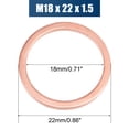thumbnail image 3 of Unique Bargains 10 Pcs 18mm x 22mm x 1.5mm Rondelle Plate en Cuivre pour Vis, 3 of 3