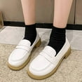 thumbnail image 6 of Lufly British Style Moccasin Shoes Flat Heel Round Head Shoes College Style Single Shoes Non-slip Comfortable Soft Sole Ladies Single Shoes Moccasin Shoes, 6 of 7