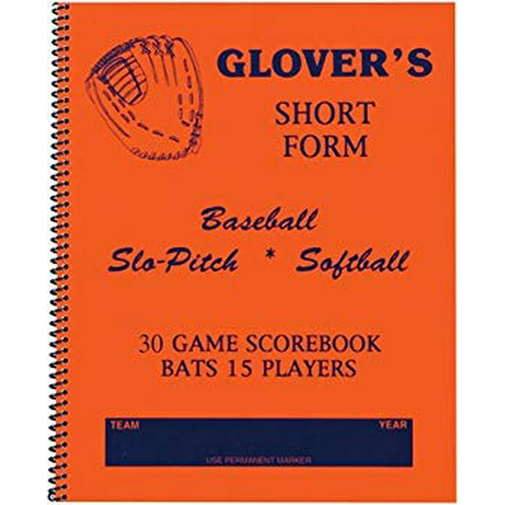 Glovers Scorebooks Short Form Baseball/Softball Scorebook (30 Games