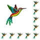 thumbnail image 1 of Colgante de pared Bearachild colibrí de hierro forjado decoración Universal para el hogar Amarillo 10Conjunto, 1 of 6