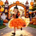 thumbnail image 2 of LILIYA Girls Halloween Enchanting Hat Outfit with Tutu Dress, Fancy Party Set for Dress Up and Halloween Party 4-5 Years, 2 of 7