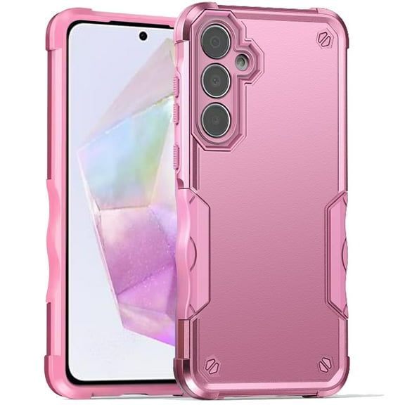 For Samsung Galaxy A36 Slim Tough Shockproof Hybrid Heavy Duty 2in1 Dual Layer TPU Bumper Rugged Rubber Defend Armor Cover, XPM Phone Case [Pink]