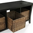 thumbnail image 4 of Crosley Banc d'Entrée Wallis avec Paniers en Noir, 4 of 5