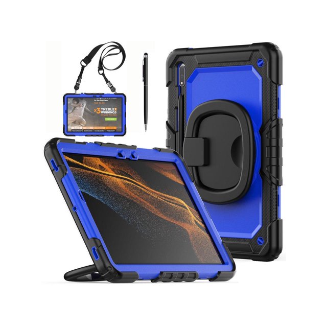 Case for Samsung Galaxy Tab S8 11 inch 2022 / S7 11 Inch 2020 Protective Cover with Screen Protector Pen Holder Hand/Shoulder Strap Stylus Pen