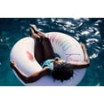 thumbnail image 5 of Rae Dunn Ring Float by CocoNut Float - Colorful Happy Summer Theme - Adult Size Large 48 Inch Inflatable Raft & Durable Water Inner Tube - Stable Ride-On for Summer Parties & Swim Events, 5 of 9