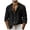 Black, variant on Mens Casual Tops Long Sleeve Cotton Linen Vacation Work Shirts Loose Fit Button down Plain Lapel Collar Beach Tops(Medium,Gray)