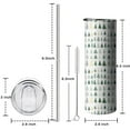 thumbnail image 5 of 20oz Green Christmas Tree Pattern Skinny Tumblers Stainless Steel Tumbler with Lid and Straw,Vacuum Insulated Double Wall Travel Tumbler Cups with Cleaning Brush for Coffee,Tea, 5 of 6