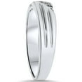 thumbnail image 2 of Pompeii Black Diamond Mens Wedding Band Ring 14k White Gold (Black,AAA), 2 of 3