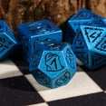 thumbnail image 4 of cusdie 7-Die Resin DND Dice, Shield&Sword Pattern Polyhedral Dice Set for Role Playing Game Dungeons and Dragons D&D Dice Pathfinder, 4 of 5
